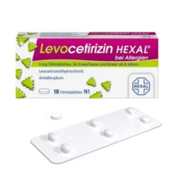 LEVOCETIRIZIN HEXAL bei Allergien 5 mg Filmtabl. 18 St