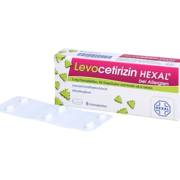 LEVOCETIRIZIN HEXAL bei Allergien 5 mg Filmtabl. 6 St