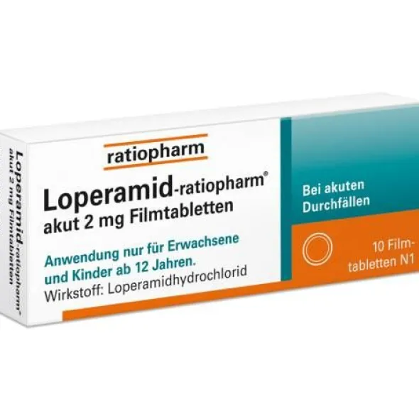 LOPERAMID-ratiopharm akut 2 mg Filmtabletten 10 St