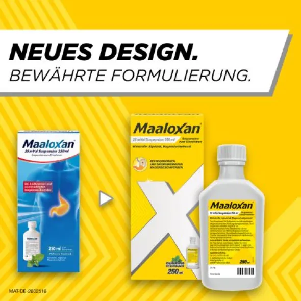 MAALOXAN 25 mVal Suspension 250 ml