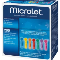 MICROLET Lanzetten farbig 200 St