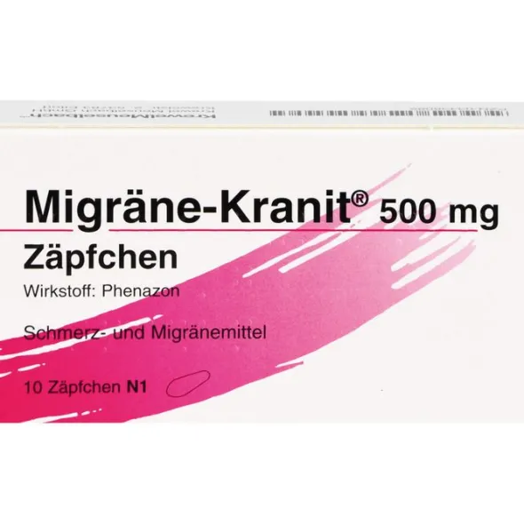 MIGRÄNE KRANIT 500 mg Zäpfchen 10 St