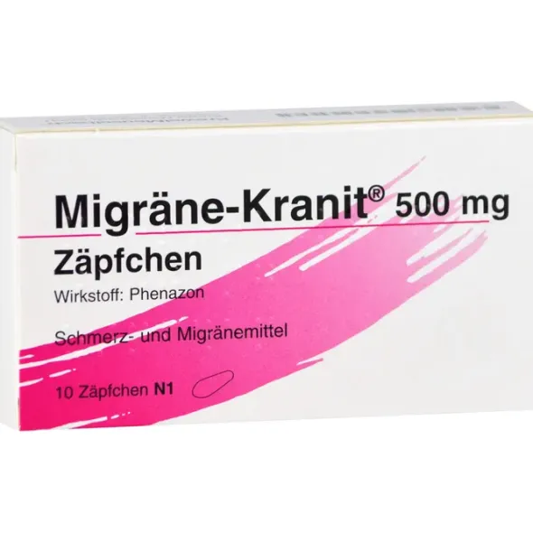 MIGRÄNE KRANIT 500 mg Zäpfchen 10 St