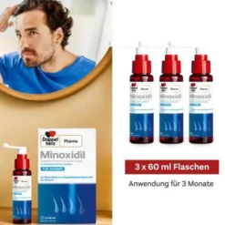 MINOXIDIL DoppelherzPhar.50mg/ml Lsg.Anw.Haut Mann 3X60 ml