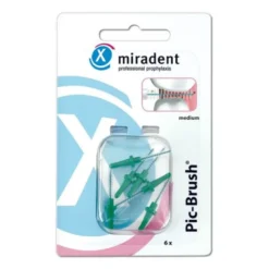 MIRADENT Interd.Pic-Brush Ersatzb.medium grün 6 St