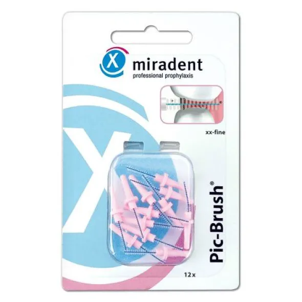 MIRADENT Interd.Pic-Brush Ersatzb.xx-fein pink 12 St