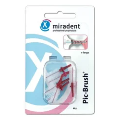 MIRADENT Interd.Pic-Brush Ersatzb.x-large bordeaux 6 St