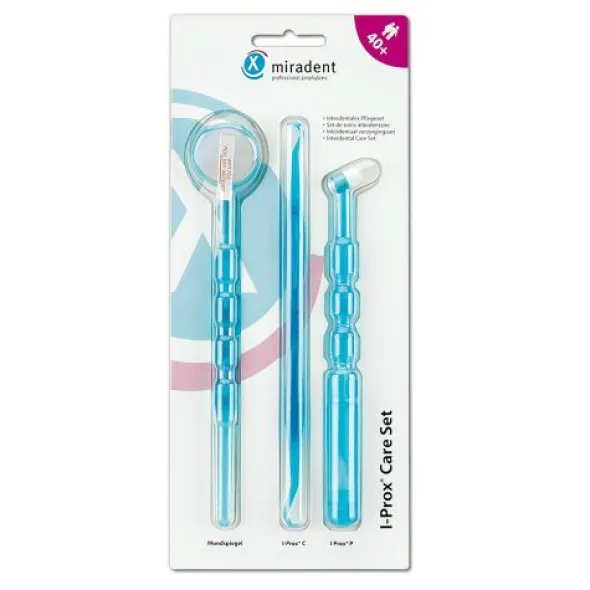 MIRADENT Pflegeset I-Prox Care Set blau trans. 1 P
