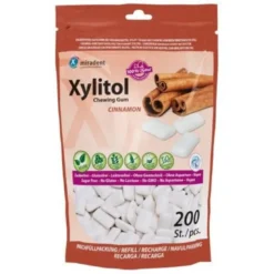 MIRADENT Xylitol Chewing Gum Zimt Refill 200 St
