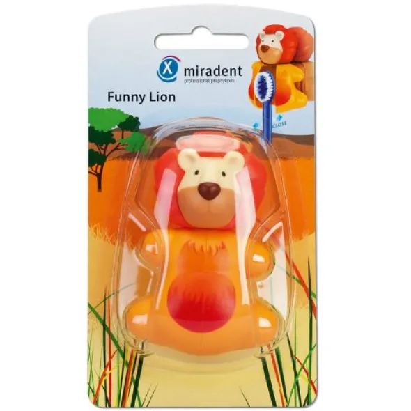 MIRADENT Zahnbürstenhalter Funny Löwe 1 St