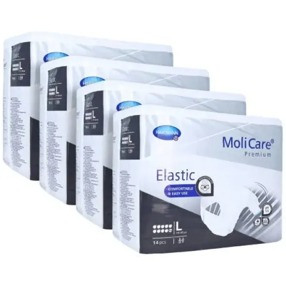 MOLICARE Premium Elastic Slip 10 Tropfen Gr.L 4X14 St