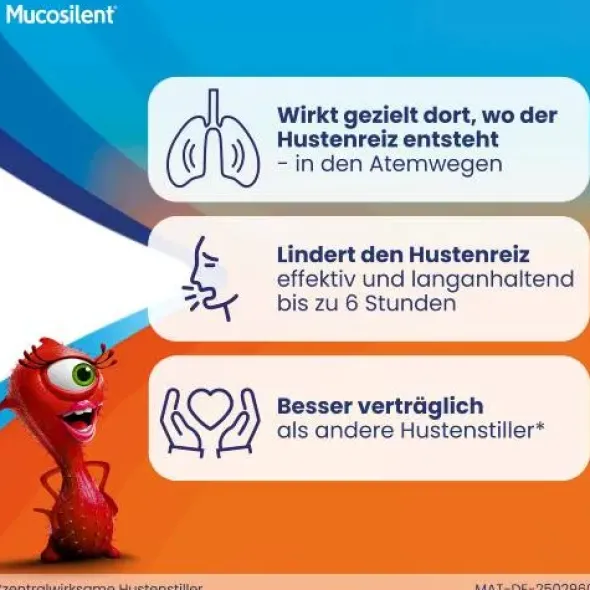 MUCOSILENT gg.Reizhust.Levodropropizin 6mg/ml Saft 100 ml
