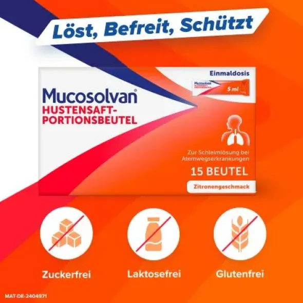 MUCOSOLVAN Hustensaft-Portionsbeutel 30 mg/5 ml 15X5 ml