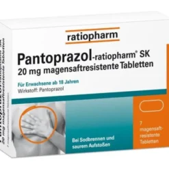 PANTOPRAZOL-ratiopharm SK 20 mg magensaftres.Tabl. 7 St