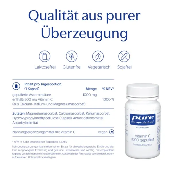 PURE ENCAPSULATIONS Vitamin C 1000 gepuffert Kaps. 30 St