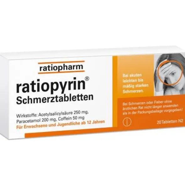 RATIOPYRIN Schmerztabletten 20 St