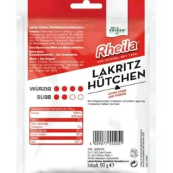 RHEILA Lakritz Hütchen Gummidrops mit Zucker 90 g