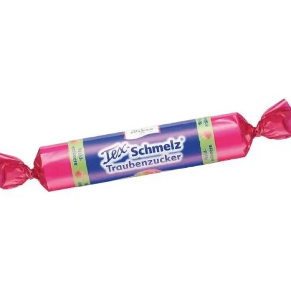 SOLDAN Tex Schmelz Traubenzucker Walderdbeere Rol. 33 g