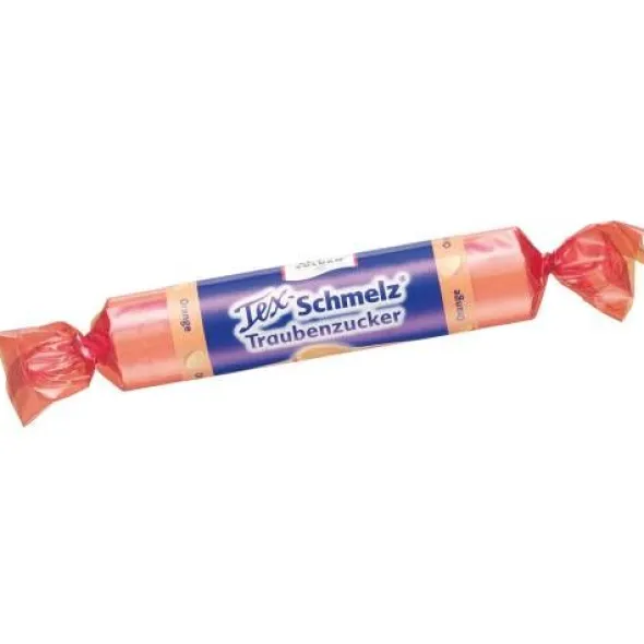 SOLDAN Tex Schmelz Traubenzucker Orange Rolle 33 g