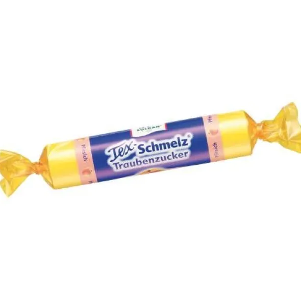 SOLDAN Tex Schmelz Traubenzucker Pfirsich Rolle 33 g