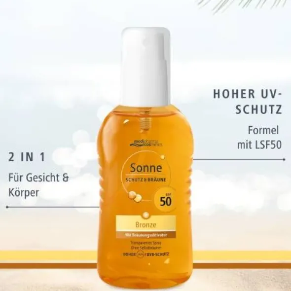 SONNE Schutz & Bräune Spray bronze LSF 50 200 ml