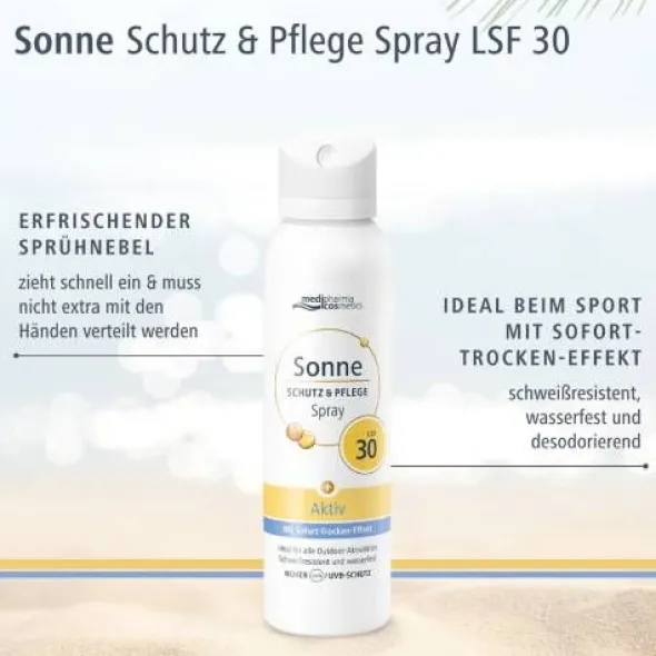 SONNE Schutz & Pflege Aktiv Aerosol-Spray LSF 30 150 ml