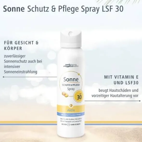 SONNE Schutz & Pflege Aktiv Aerosol-Spray LSF 30 150 ml