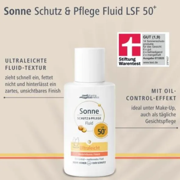 SONNE Schutz & Pflege Fluid ultraleicht LSF 50+ 50 ml