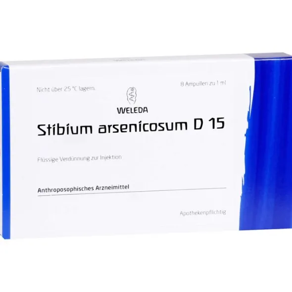STIBIUM ARSENICOSUM D 15 Ampullen 8X1 ml