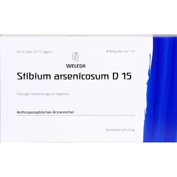 STIBIUM ARSENICOSUM D 15 Ampullen 8X1 ml