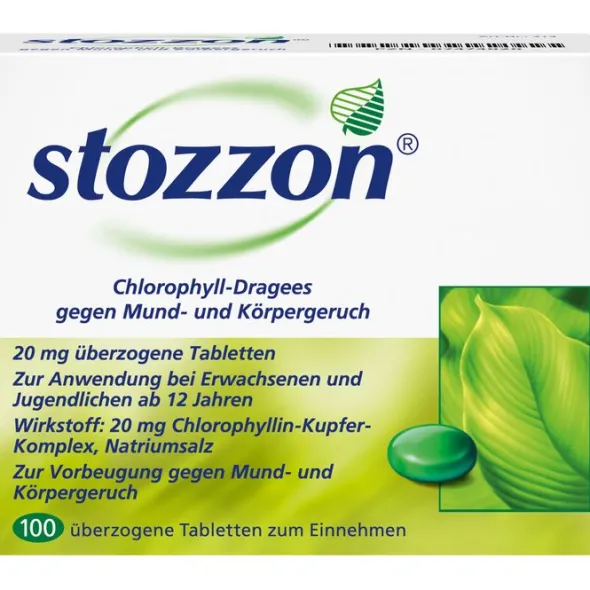 STOZZON Chlorophyll überzogene Tabletten 100 St