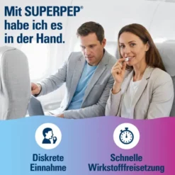 SUPERPEP Reise Kaugummi Dragees 20 mg 20 St