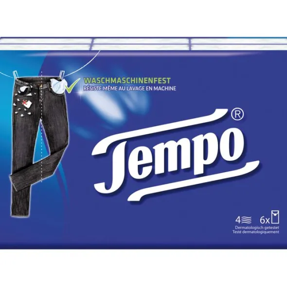 TEMPO Taschentücher ohne Menthol 56505 6X10 St