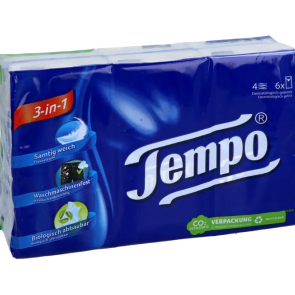 TEMPO Taschentücher ohne Menthol 56505 6X10 St