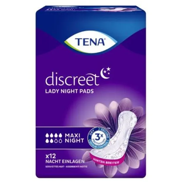 TENA LADY Discreet Inkontinenz Einlagen maxi night 12 St