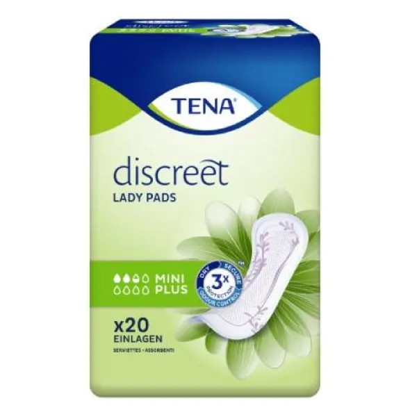 TENA LADY Discreet Inkontinenz Einlagen mini plus 20 St