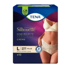 TENA SILHOUETTE plus L creme Inkontinenz Pants 4X10 St