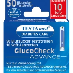 TESTAMED GlucoCheck Advance 50 Teststr.m.10 Lanz. 1 P