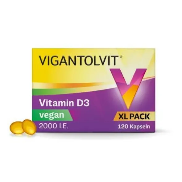 VIGANTOLVIT 2000 I.E. Vitamin D3 vegan Weichkaps. 120 St