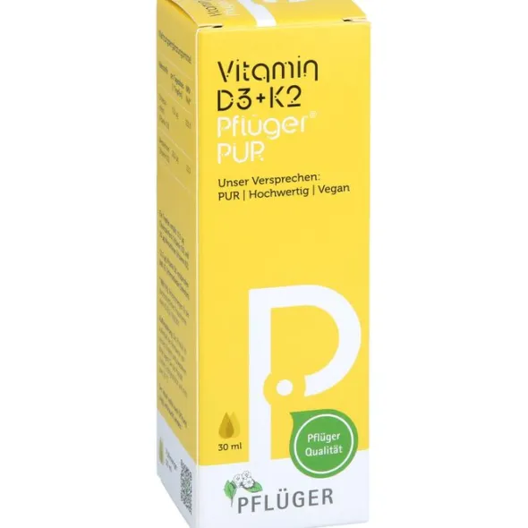 VITAMIN D3+K2 Pflüger PUR 500 I.E./25 ?g Tropfen 30 ml