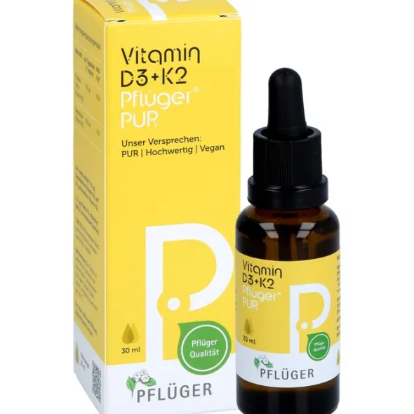 VITAMIN D3+K2 Pflüger PUR 500 I.E./25 ?g Tropfen 30 ml