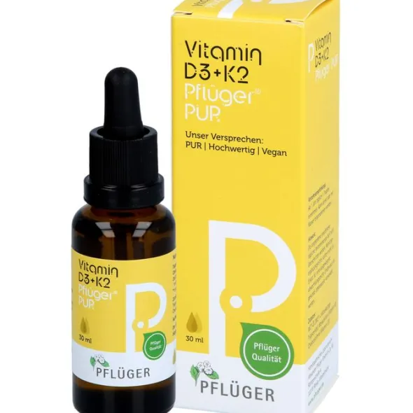 VITAMIN D3+K2 Pflüger PUR 500 I.E./25 ?g Tropfen 30 ml
