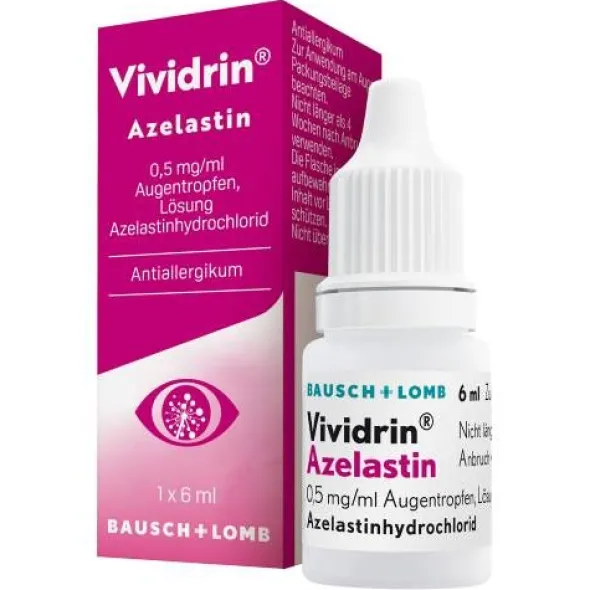 VIVIDRIN Azelastin 0,5 mg/ml Augentropfen 6 ml