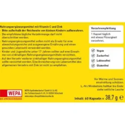 WEPA Vitamin C+Zink Kapseln 60 St