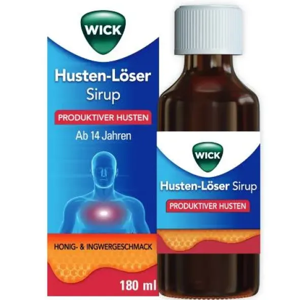 WICK Husten-Löser Sirup mit Honigaroma 200mg/15ml 180 ml