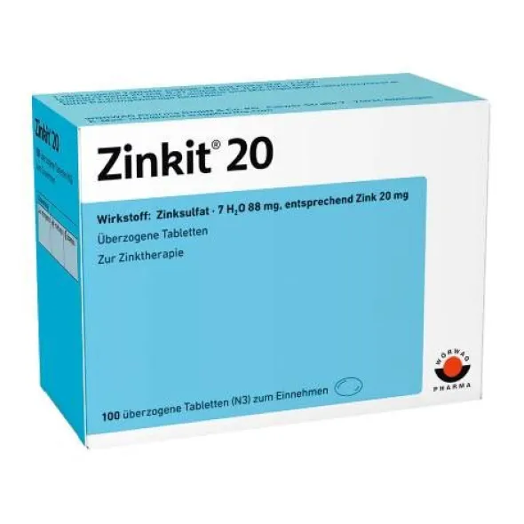 ZINKIT 20 überzogene Tabletten 100 St